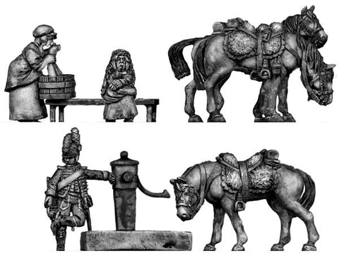 (100WFR166a) Chasseur a Cheval (in Casque helmet) Horseholder vignette