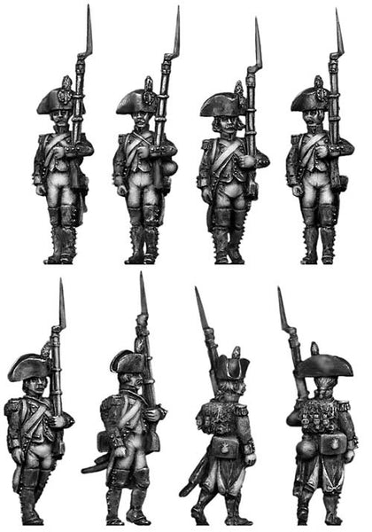 (100WFR024) Grenadier, bicorne, regulation uniform, march attack