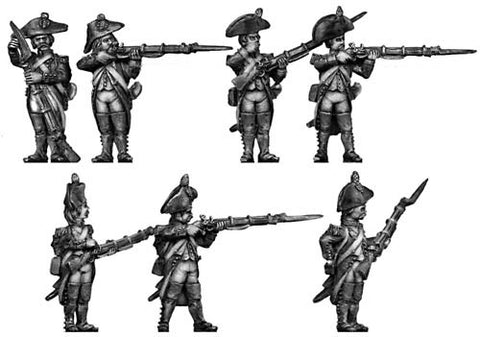 (100WFR028) Grenadier, bicorne, regulation uniform, firing/loading