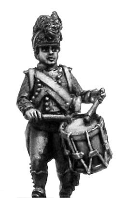 (100WFR065) Legere drummer, casque helmet, long tailed jacket