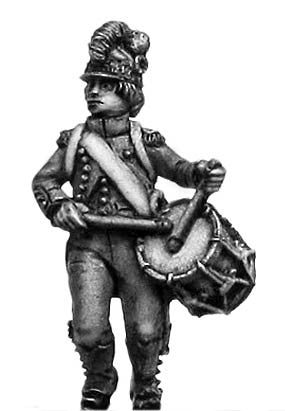 (100WFR076) Legere drummer, casque helmet, short tailed jacket