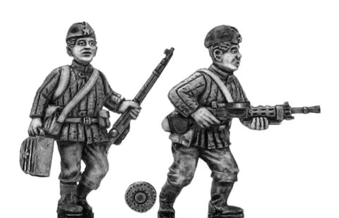 (100WWT006) Soviet Infantry LMG team in side cap