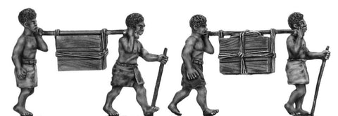 (100WWT079) PNG Bearers and load- 2 figures & load (Papua New Guinea)