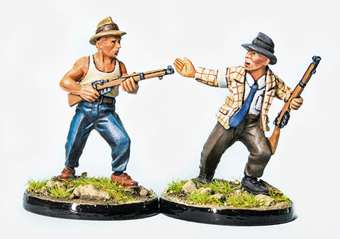 (100WWT080) NEW Home Guard/ Ex-diggers with rifles, set 0f 6