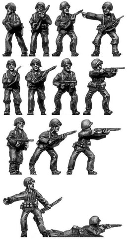 (200WWT40) U.S Marines Rifle Squad 1 - 13 figure set