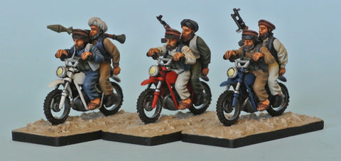 (100MOD087c) NEW Afghans on motorbike with RPG
