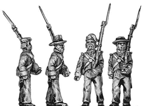 (300MAW56) Mex. Line Infantry, irregular hats, marching