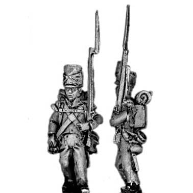 (300NBR04) Flank company | marching | covered shako
