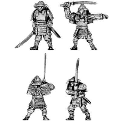 (300SAM06) Samurai in heavy armour with katana