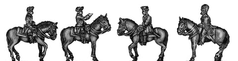 (300SYW131) Prussian Mounted General Staff-4 figure set