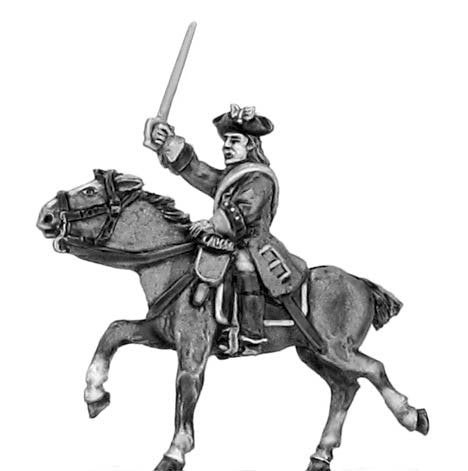 (300SYW555) Regiment of horse in tricorn  Officer