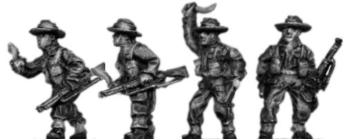 (300WWT204) Gurkha Inf. with No1 MK3 rifle, khukri drawn, slouch hat