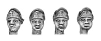 (300WWT268) Italian Askari head in bustina- 4 heads