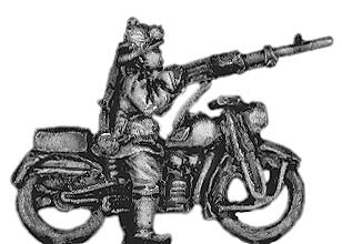 (300WWT51) Bersaglieri on motorcycle with LMG