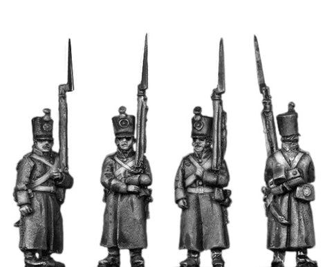 (AB-ER60) Musketeer, shako, greatcoat, march attack