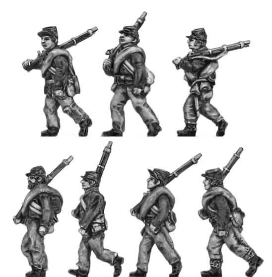 (AB-ACW019) "NEW Variants" Infantry with cap and jacket | marching