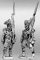 (AB-B21)  Highland Infantry, flank co., marching, shoulder arms