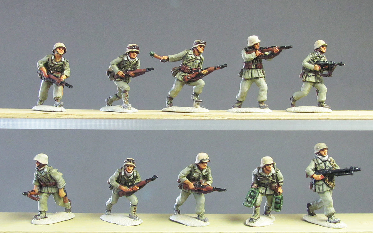 (ING70) NEW DAK Infantry section advancing- 10 figures