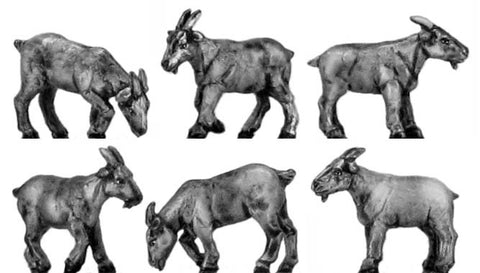 (100ANM11) Goats 6 figure set