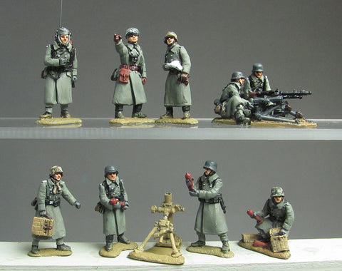 (ING29) NEW Greatcoat officers, HMG & 8cm mortar