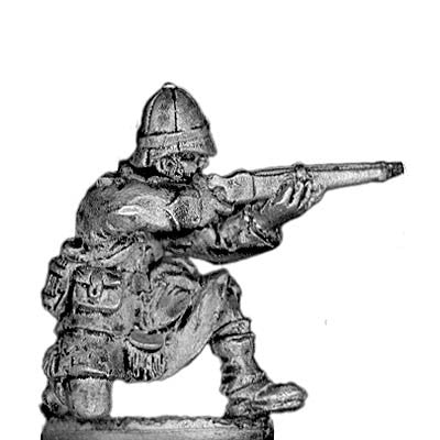 (PAXR33) British Highland Regiment kneeling firing