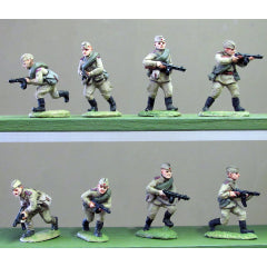(INS02) Soviet Infantry, Caps, PPSh advancing - 8 figure setSoviet Infantry, Caps, advancing- 8 figure set