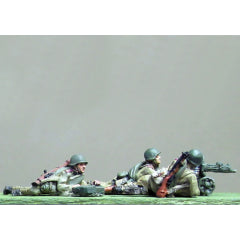 (INS19) Maxim gun team, helmet, firing- 3 figures & HMG