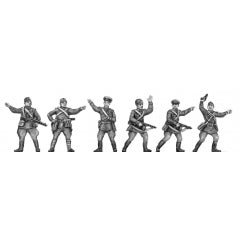 (INS26) Officers and Sergeants-6 figure setSoviet Infantry, Caps, rifles advancing- 8 figure set