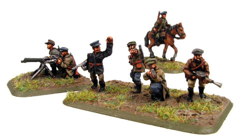 (300WWT152) Soviet militia/partisans with HMG, 2 figure set